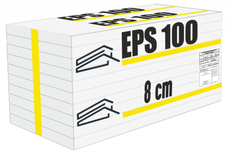 EPS 100 lépésálló hőszigetelő lemez 8 cm